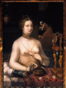 Die Dame bei ihrer Toilette von Fontainebleau School