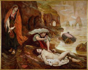 Haydee entdeckt den Körper von Don Juan von Ford Madox Brown