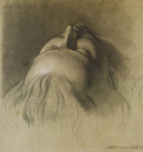 Parisinas Schlaf - Studie für den Kopf von Parisina von Ford Madox Brown