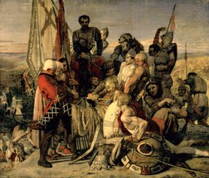 Der Körper von Harold vor Wilhelm den Eroberer gebracht