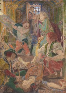Der Gefangene von Chillon bittet seine Wärter, seinen Bruder dort zu begraben, wo die Sonne auf sein Grab fallen könnte von Ford Madox Brown