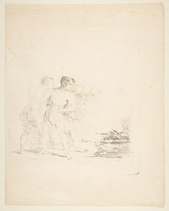 Männer spucken ins Feuer, ca. 1820-1850