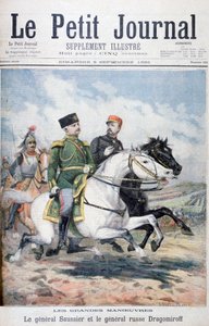 Französischer General Saussier und russischer General Dragomirov