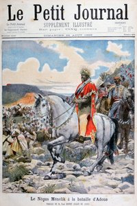 Negus von Äthiopien, Menelik II., in der Schlacht von Adoua, 1898