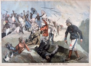 Das Massaker an einer englischen Mission in Benin, 1897
