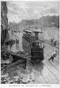Straßenbahnunfall, Sèvres, Paris, 1897 von Fortuné Méaulle