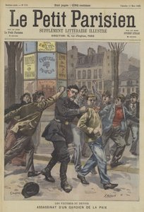 Ein französischer Polizist im Dienst getötet von Fortune Louis Meaulle