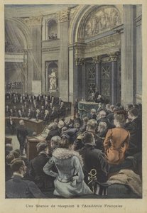 Eine Empfangssitzung an der Académie Française, Paris von Fortune Louis Meaulle