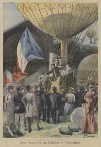 Ballonrennen in Vincennes, Paris von Fortune Louis Meaulle