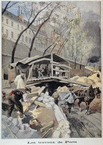 Baustelle in Paris - in „Le petit journal“ vom 14.05.1899 von Fortune Louis Meaulle