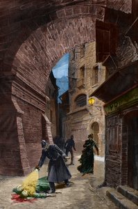 Entdeckung eines Opfers von Jack the Ripper, Whitechapel, London