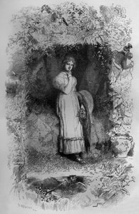 Fantine, Illustration des Romans Les Miserables von Victor Hugo, Gravur von Fortune Meaulle