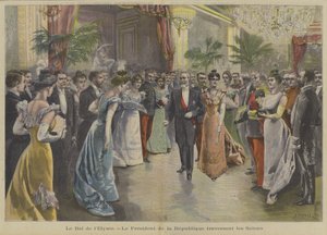 Präsident Loubet von Frankreich auf einem Ball im Elysee-Palast, Paris