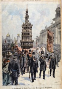 Promenade des Meisterwerks der Zimmermannsgesellen, graviert von Fortuné Louis Méaulle (1844-1916), späte 19. Jahrhundert