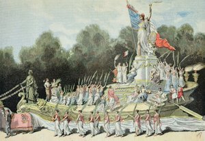 Triumphwagen der Republik beim Nationalfest, 22. September 1892, aus 