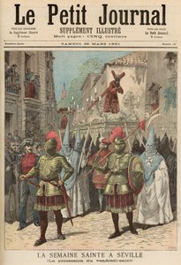 Karwoche in Sevilla: Prozession am Karfreitag, aus 