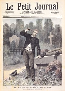 Der Selbstmord von General Georges Ernest Boulanger auf dem Friedhof von Ixelles, aus 