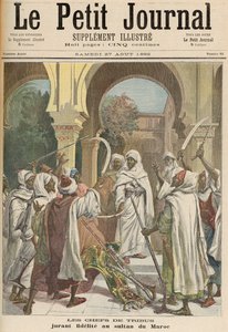 Die Stammeshäuptlinge schwören dem Sultan von Marokko Treue, aus 