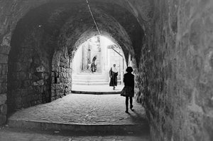 Straße in den Souks der Altstadt von Jerusalem