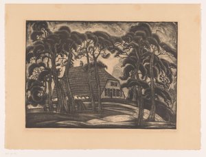 Haus zwischen Bäumen von Fré Cohen