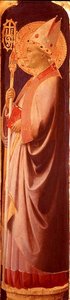 St. Augustinus, Pilaster von der Rückseite des rechten Seitenpanels des Santa Trinita Altars, ca. 1434