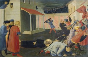 Das Martyrium des Heiligen Markus, Detail der Predella, Tabernakel der Leinenweber von Fra (c.1387 1455) Angelico