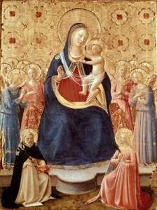 Madonna mit Kind und Engeln, Heiliger Dominikus und Heilige Katharina von Alexandria, ca. 1435