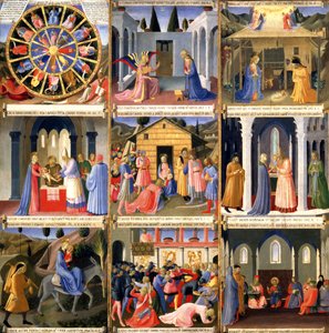 Szenen aus der Geburt Christi, Tafel eins aus dem Silbernen Schatz der Santissima Annunziata, ca. 1450-53