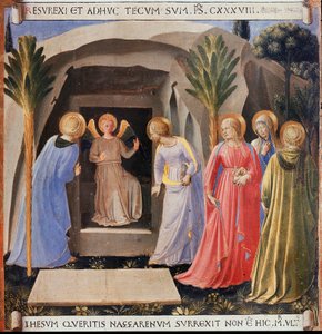 Die drei Marien am Grab. Leben Christi, Armadio degli Argenti von Fra  Angelico
