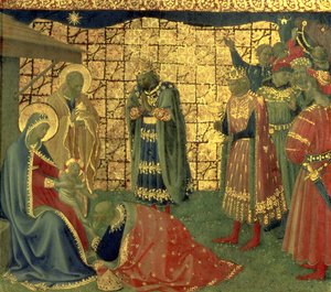 Anbetung der Könige (Detail) von Fra Angelico