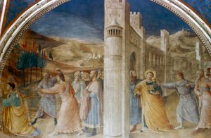 Verhaftung und Steinigung des Heiligen Stephanus, Mitte des 15. Jahrhunderts