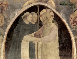 Christus begrüßt zwei Dominikanermönche (Detail)