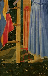 Detail des Santa Trinita Altars, Rahmen und Giebel von Lorenzo Monaco von Fra Angelico