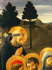 Detail von St. Dominikus aus der Kreuzigung von Fra Angelico