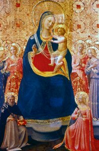 Madonna und Kind mit Heiligen, Mitte 15. Jahrhundert von Fra Angelico