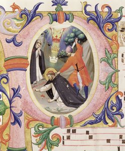 Missale 558 f.68v Historisierte Initiale 