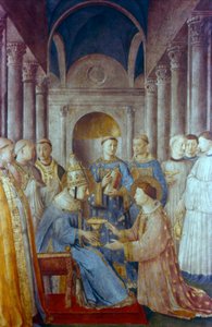 St. Sixtus II und sein Diakon St. Laurentius, Mitte 15. Jahrhundert von Fra Angelico