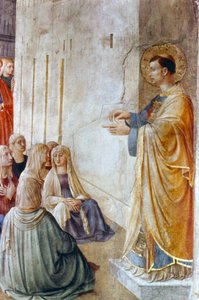 St. Stephan predigt (Detail), Mitte 15. Jahrhundert