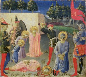 Die Enthauptung von St. Cosmas und St. Damian (Detail) von Fra Angelico