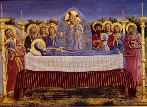 Der Tod der Jungfrau Maria (Detail) von Fra Angelico