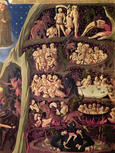 Das Jüngste Gericht, Detail der Hölle, ca. 1431