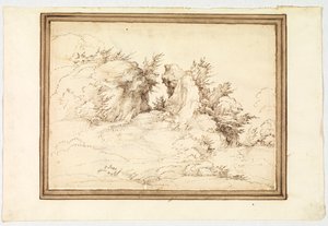Pfad zwischen Felsen von Fra Bartolomeo
