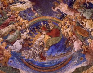 Krönung der Jungfrau Maria, Detail aus dem Zyklus Das Leben der Jungfrau von Fra Filippo Lippi