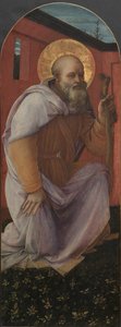 Tafel eines Triptychons: St. Antonius Abt, 1458 von Fra Filippo Lippi