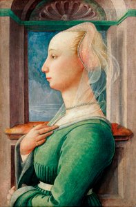 Profilporträt einer jungen Frau von Fra Filippo Lippi