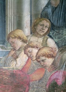 Die Feier der Reliquien des St. Stephanus Detail der Chorsänger, 1452-66 Fresko von Fra Filippo Lippi
