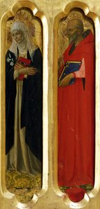 Heilige Katharina von Siena und Heiliger Hieronymus aus dem Perugia-Altar, ca. 1437 von Fra Giovanni Angelico da Fiesole