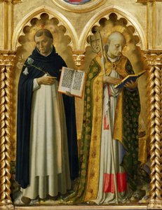 Heilige Dominikus und Nikolaus von Bari vom Perugia-Altar, ca. 1437 von Fra Giovanni Angelico da Fiesole