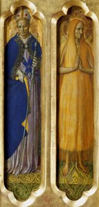 Heilige Ludwig von Toulouse und Maria von Ägypten vom Perugia-Altar, ca. 1437