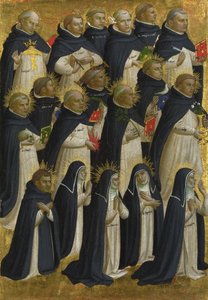 Das Dominikaner-gesegnete Panel vom Fiesole San Domenico Altarbild, um 1423-1424 von Fra Giovanni Angelico da Fiesole